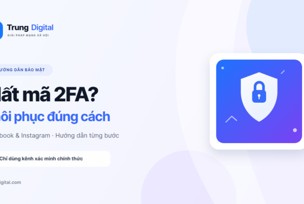Minh họa khôi phục Facebook và Instagram khi mất mã xác thực hai yếu tố 2FA an toàn